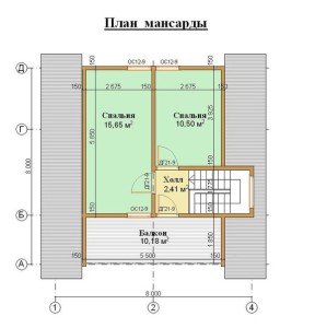 Проект дома 8х8