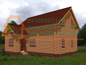 Проект дома из бревна 8х9