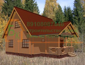 Проект дома из бревна 9х9